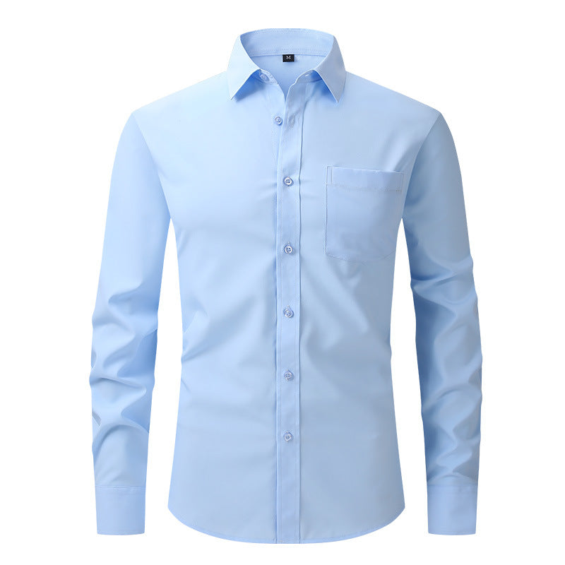 Herren Business Hemd Langarm mit Knopfverschluss