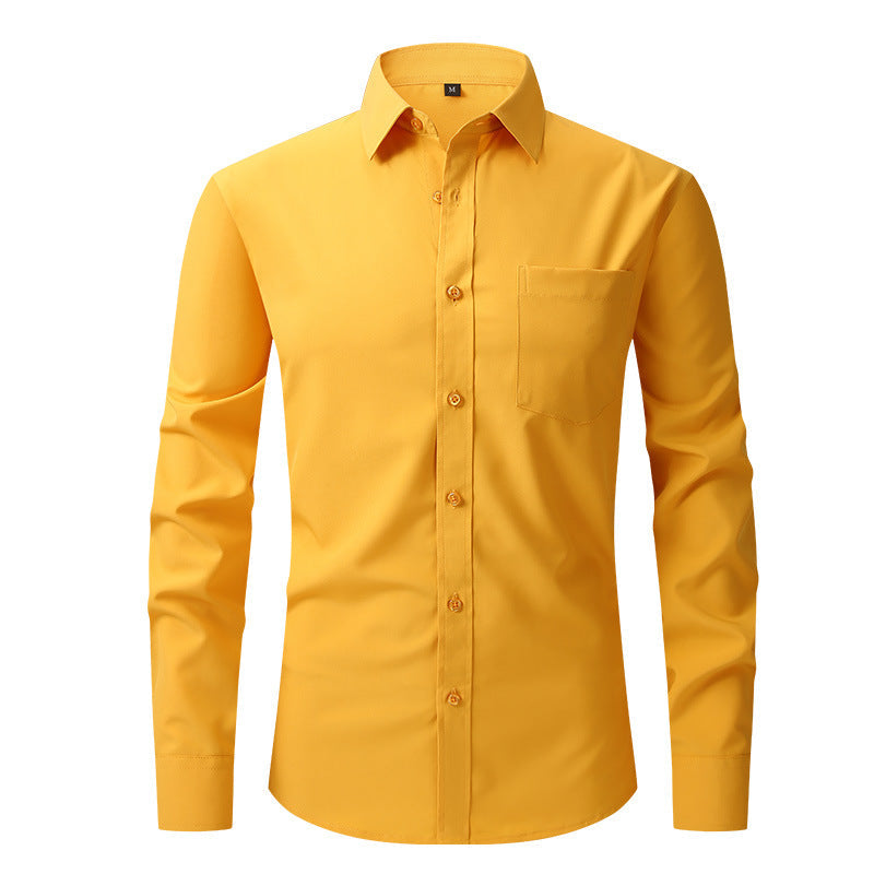 Herren Business Hemd Langarm mit Knopfverschluss