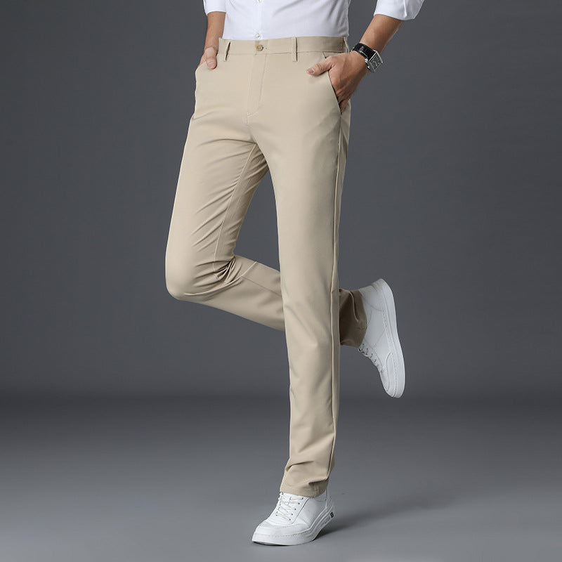 Herren Chino Anzughose Schmal Geschnitten
