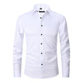 Herren Langarm Button Down Business Hemd mit Knopfverschluss