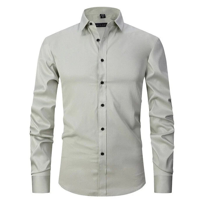 Herren Langarm Button Down Business Hemd mit Knopfverschluss