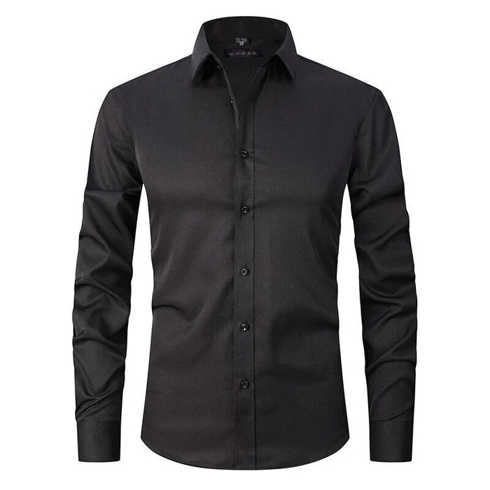 Herren Langarm Button Down Business Hemd mit Knopfverschluss