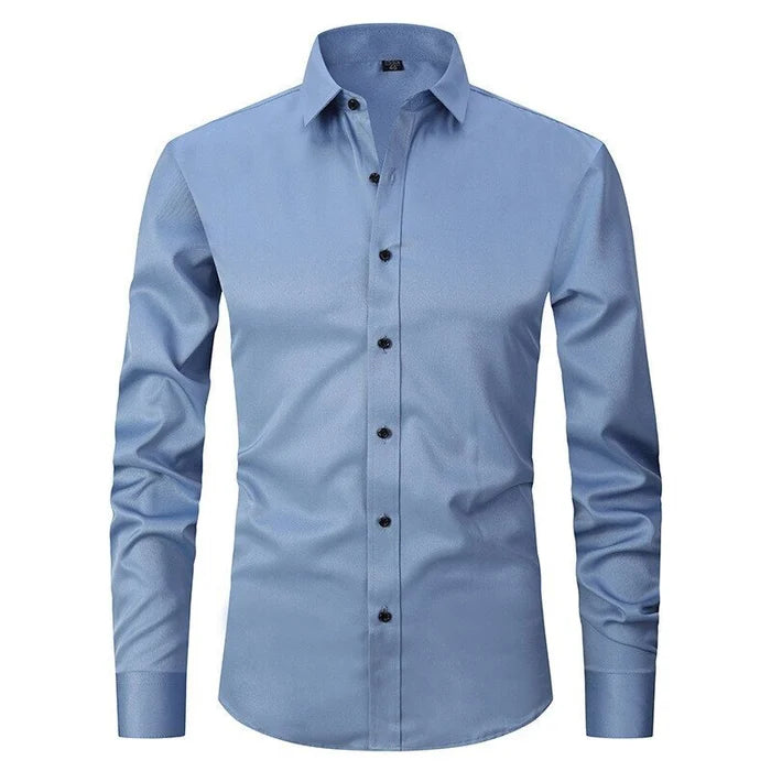 Herren Langarm Button Down Business Hemd mit Knopfverschluss