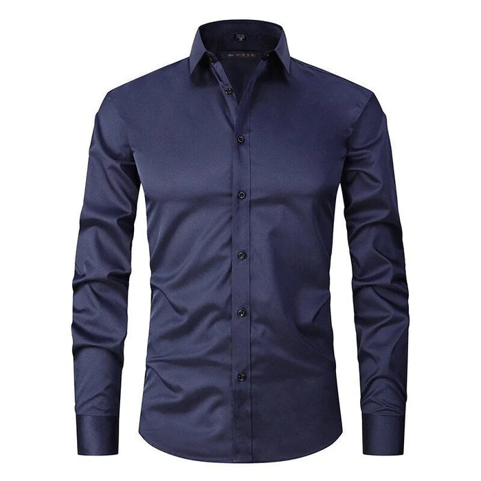 Herren Langarm Button Down Business Hemd mit Knopfverschluss