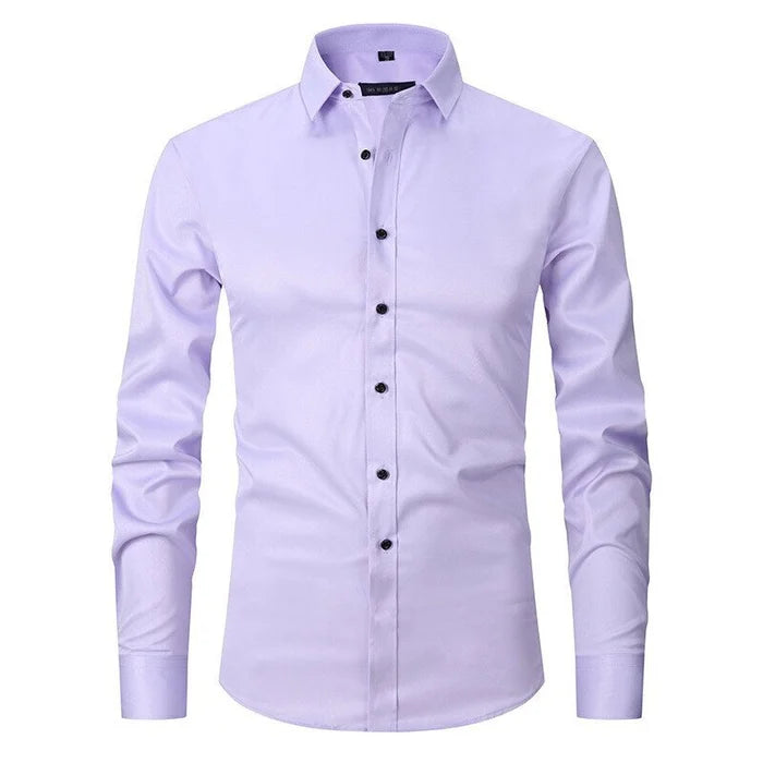 Herren Langarm Button Down Business Hemd mit Knopfverschluss