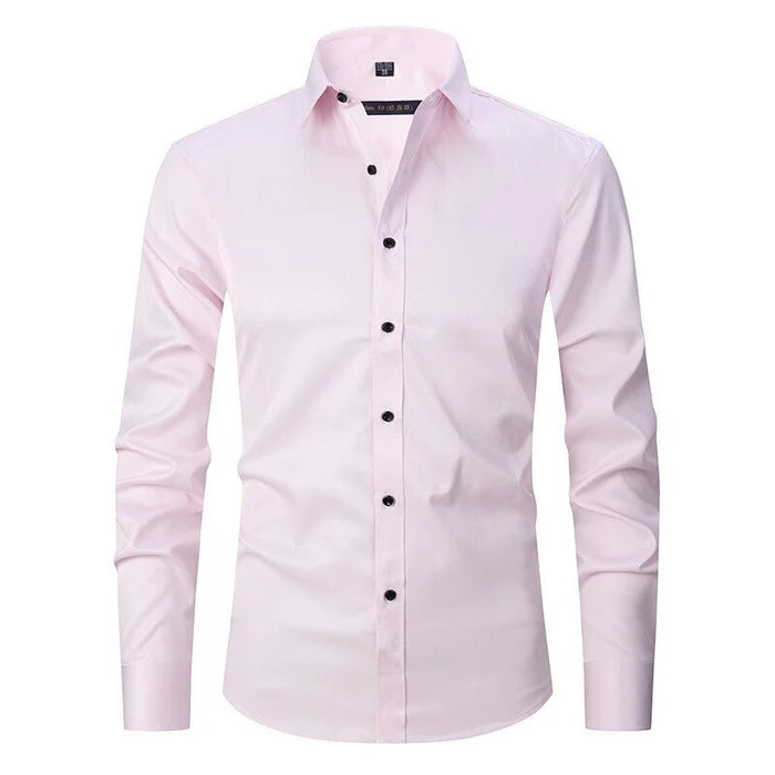 Herren Langarm Button Down Business Hemd mit Knopfverschluss