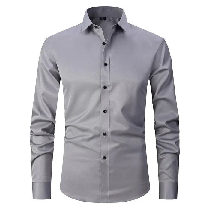 Herren Langarm Button Down Business Hemd mit Knopfverschluss