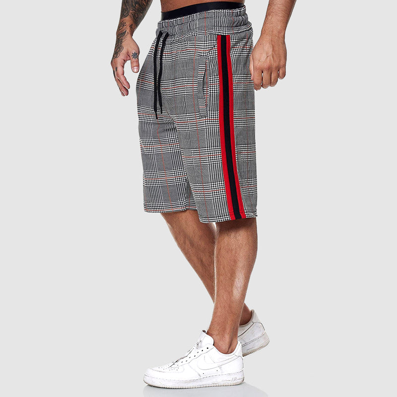 Herren Casual Karierte Kurze Hoze