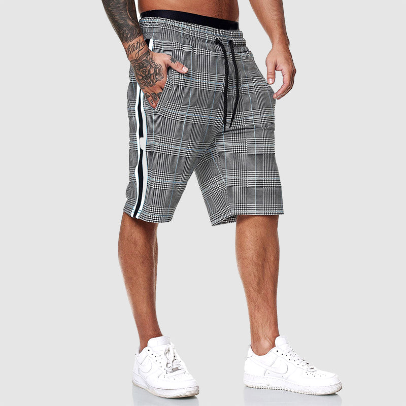 Herren Casual Karierte Kurze Hoze