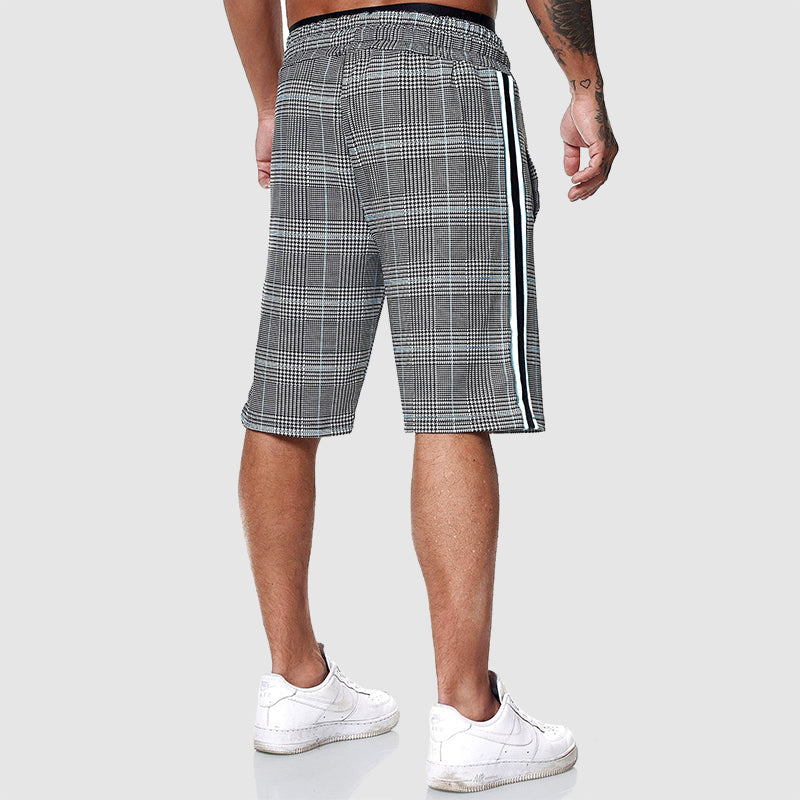 Herren Casual Karierte Kurze Hoze
