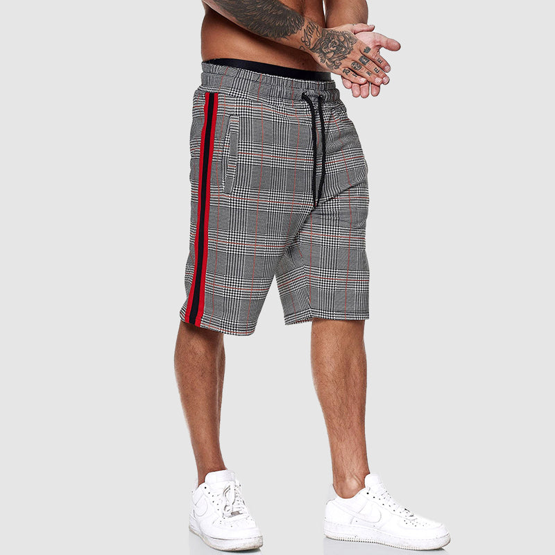 Herren Casual Karierte Kurze Hoze