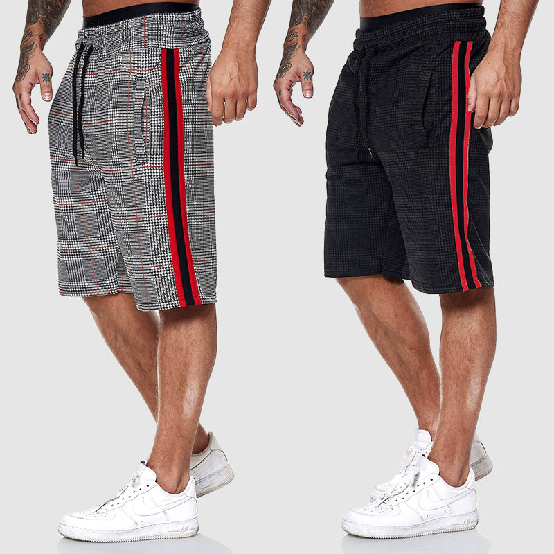 Herren Casual Karierte Kurze Hoze