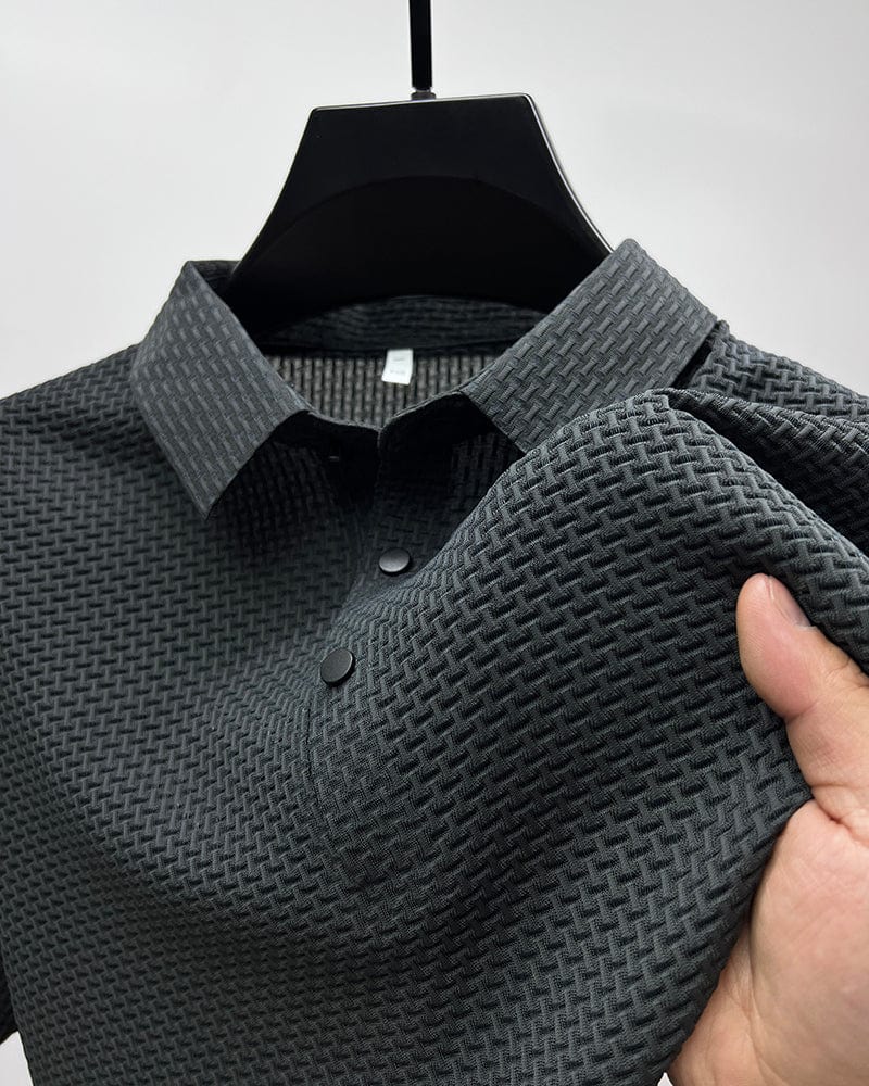 T-Shirt für Herren mit halber Knopfleiste und Polokragen