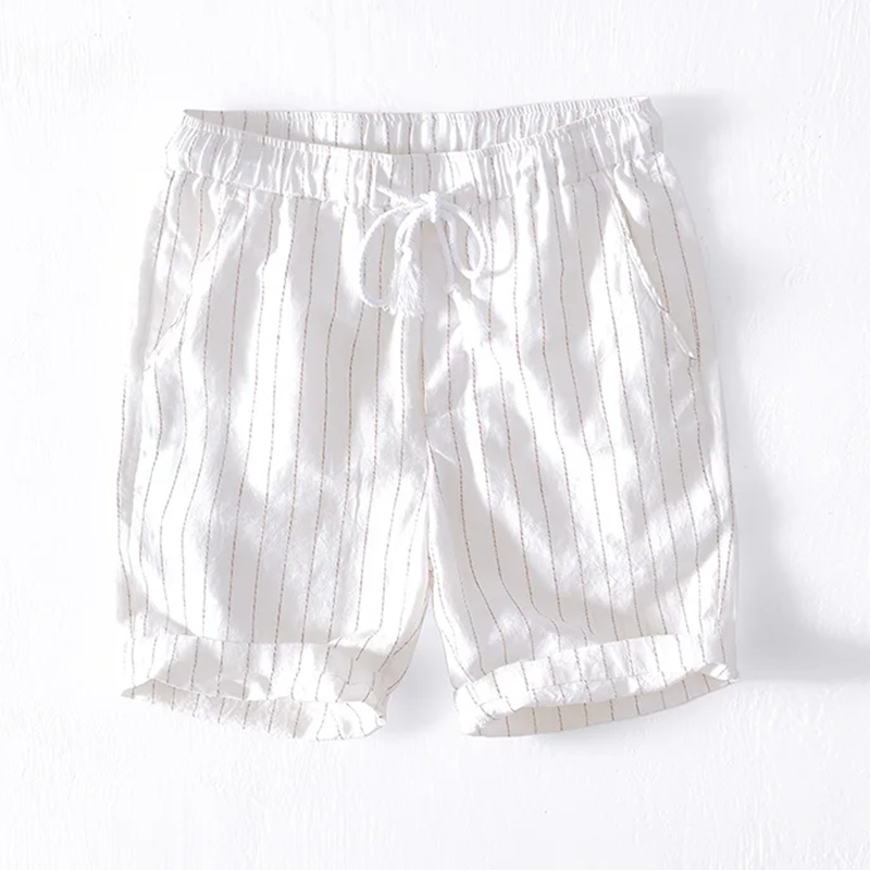 Herren Kurze Gestreift Sommer Hose