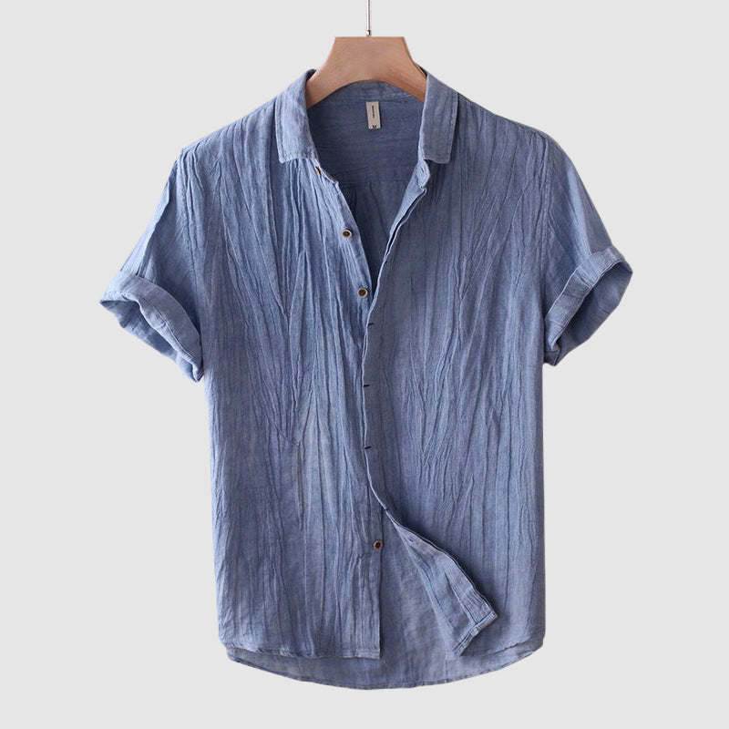 Herren Casual Kurzarm Slim-Fit Hemd