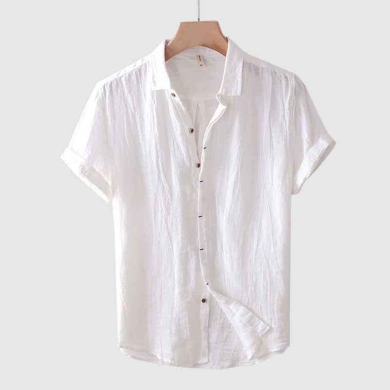 Herren Casual Kurzarm Slim-Fit Hemd