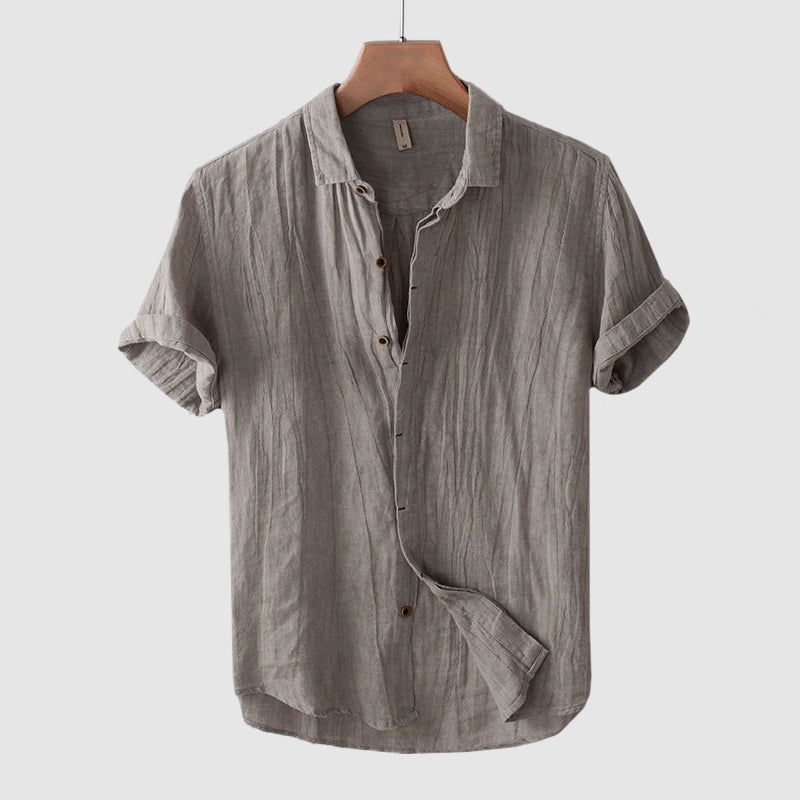 Herren Casual Kurzarm Slim-Fit Hemd