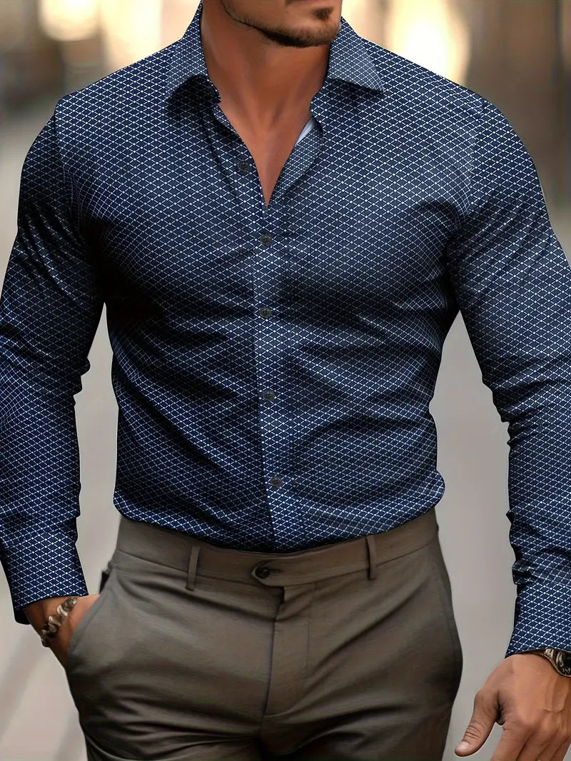 Herrenhemd | Kariertes Muster & Eleganter Business-Look