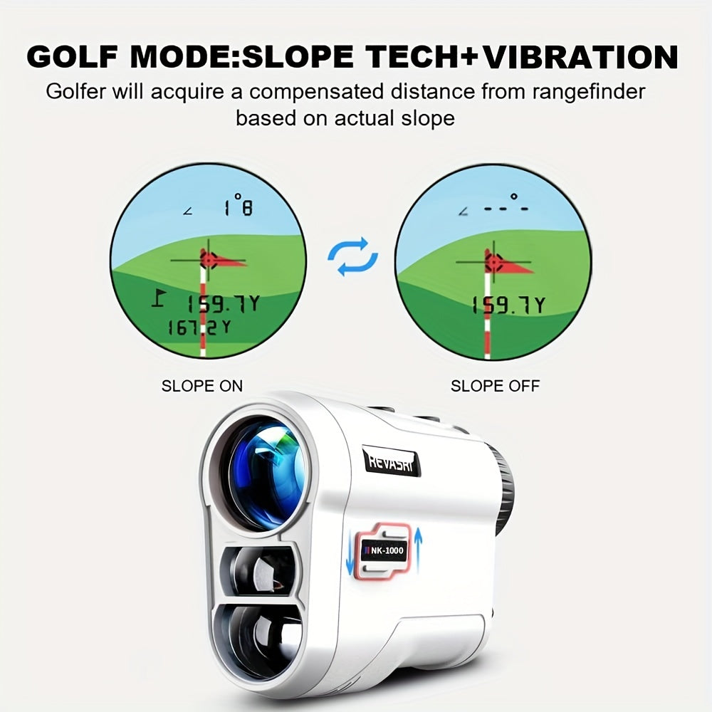 Hochentwickelter Golf-Entfernungsmesser – Präzise Messungen mit Neigungskompensation und Vibrationsrückmeldung