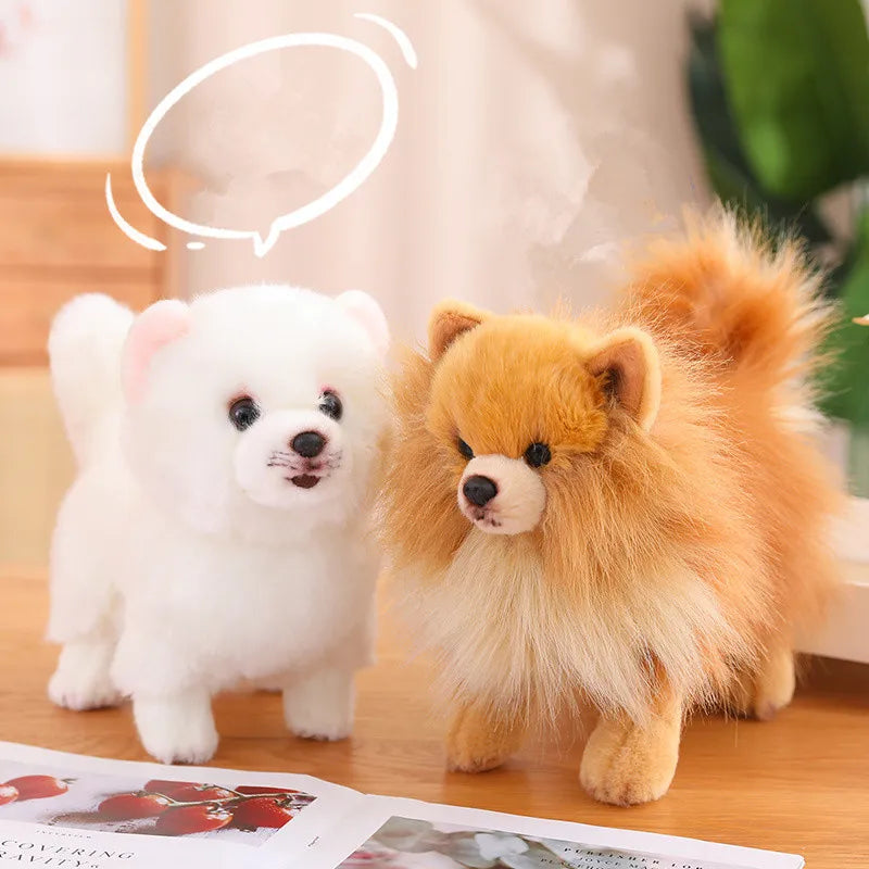 Hochwertiger Plüsch-Pomeranian – Weiche, realistische Hunde-Plüschtiere für Kinder, 30 cm groß