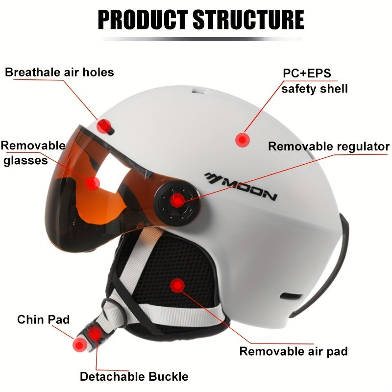 Hochwertiger Skihelm mit abnehmbaren Teilen – sicher und komfortabel für Outdoor-Aktivitäten
