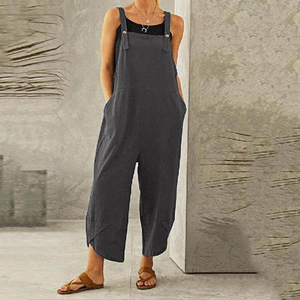Maya | Damen Latzhose Weites Bein Overall Boho Sommer Träger