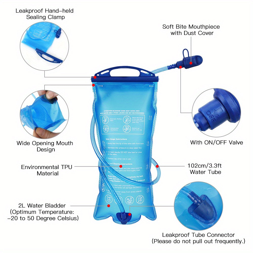 HydroPack Leichter Trinkrucksack – 2-Liter-Wasserreservoir für Laufen, Radfahren und Wandern