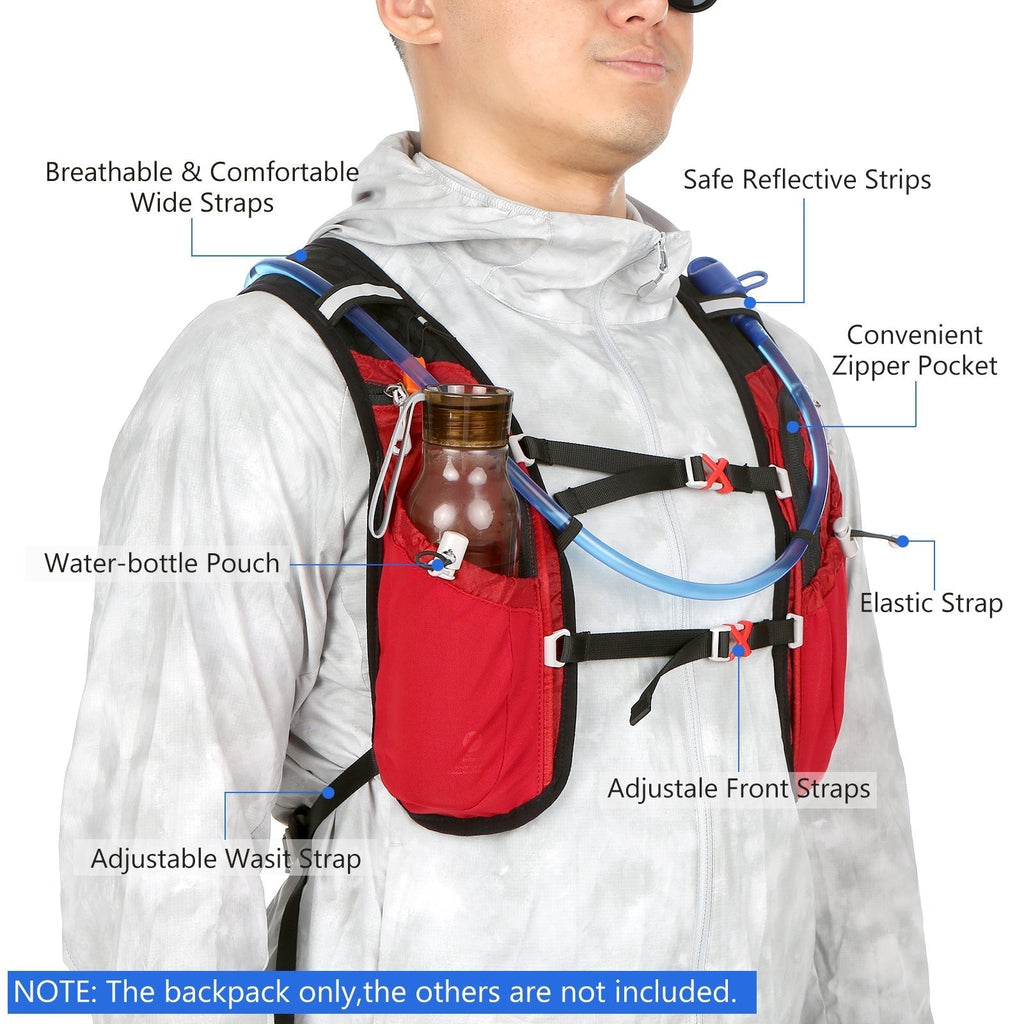 HydroPack Leichter Trinkrucksack – 2-Liter-Wasserreservoir für Laufen, Radfahren und Wandern