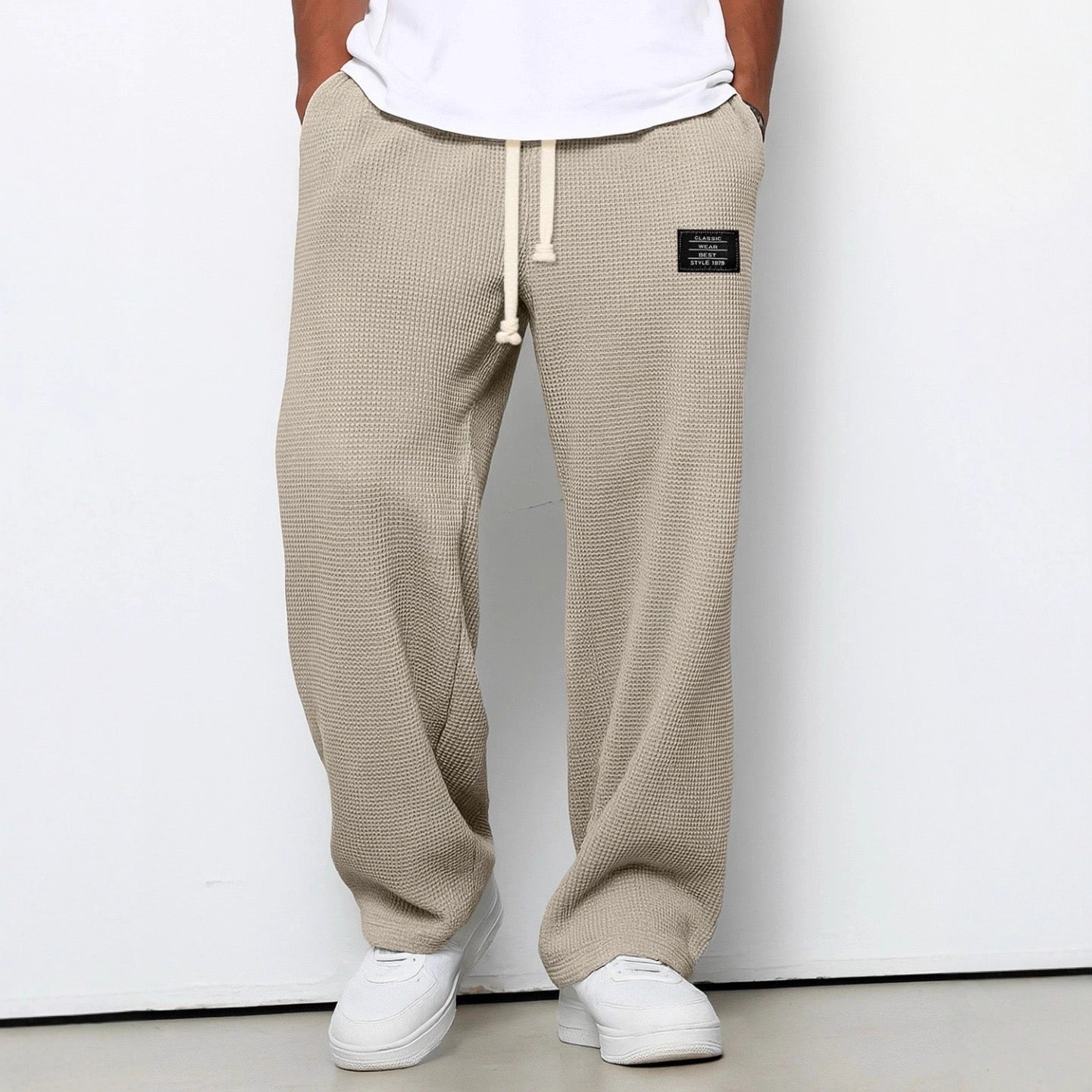 Herren Sommer Elastischer Bund Casual Weite Hose