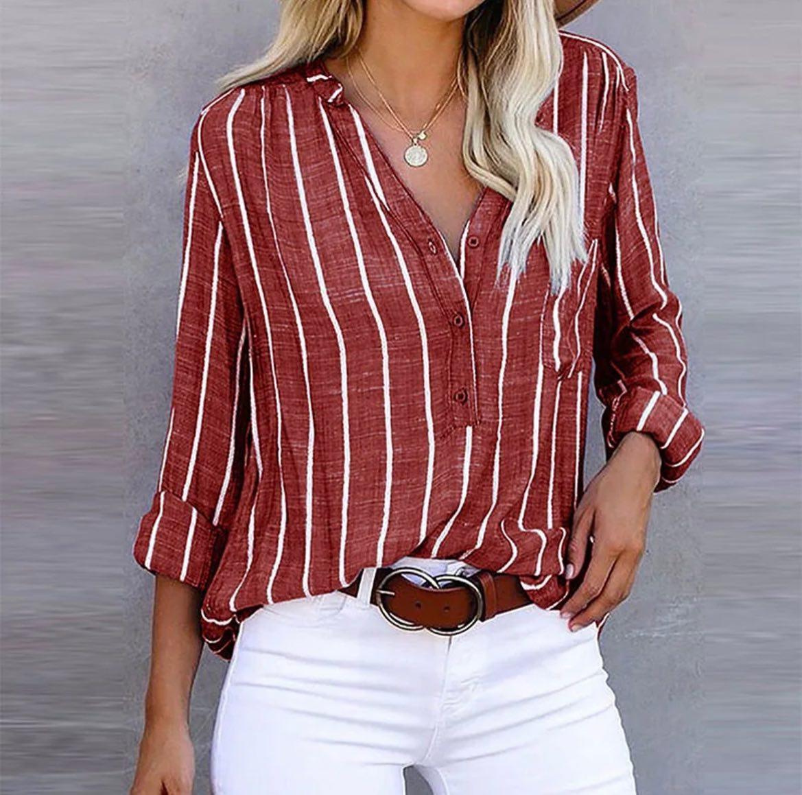 Agathe | Elegante gestreifte Bluse