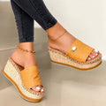 Camilla - Stilvolle hohe Keilsandalen