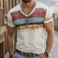 Kyle - Elegantes T-Shirt mit V-Ausschnitt und Muster
