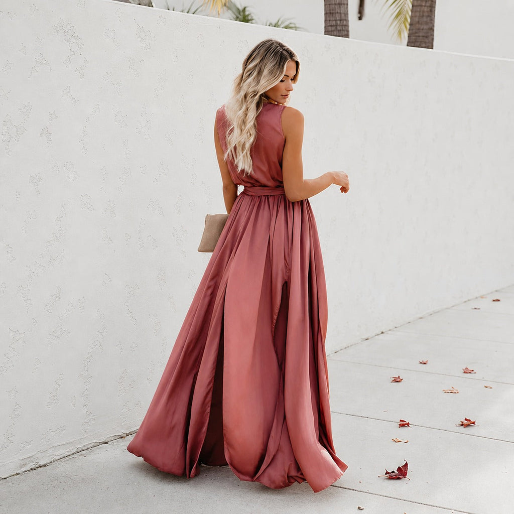Kareem - Legeres Maxikleid mit Taillengürtel