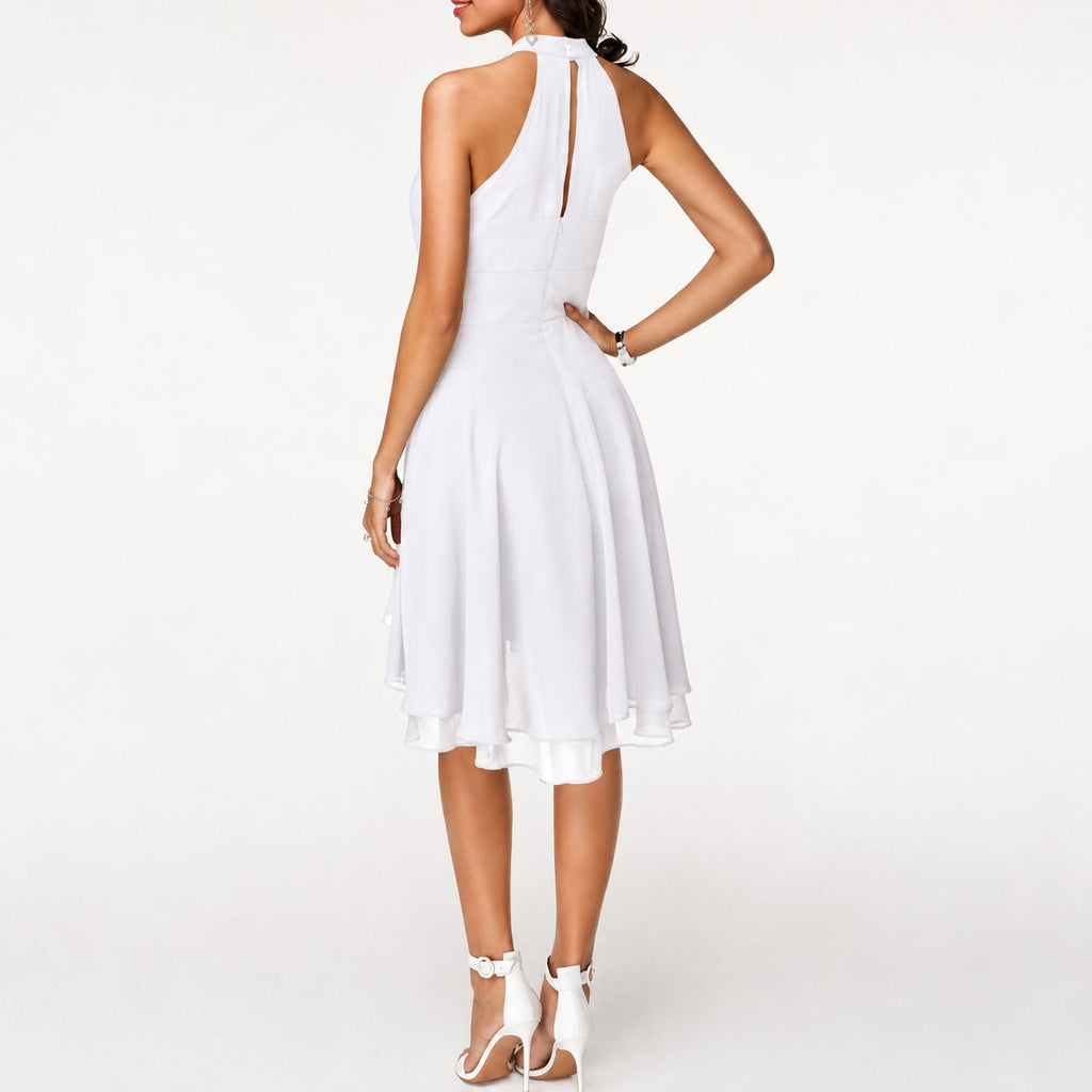 Kristina - Stilvolles kurzes Neckholderkleid