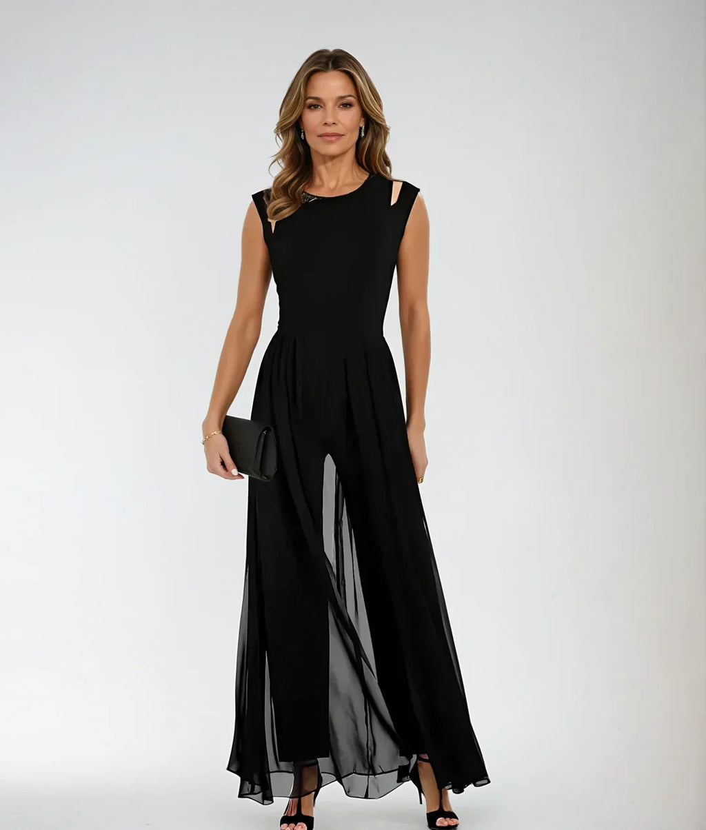 Damen Ärmellos Abend Maxikleid