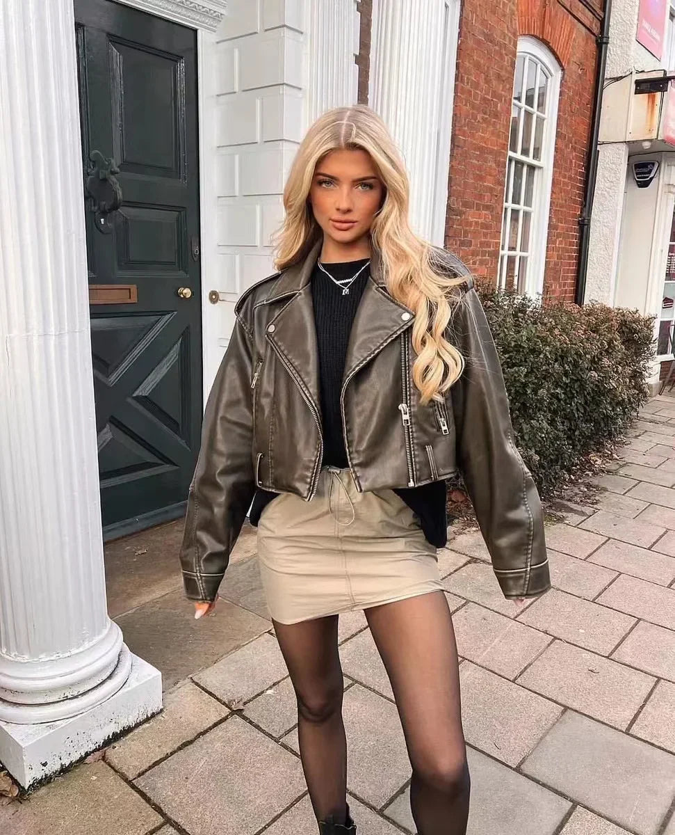 Jacke Damen | Kurz & Cool im Bikerlook
