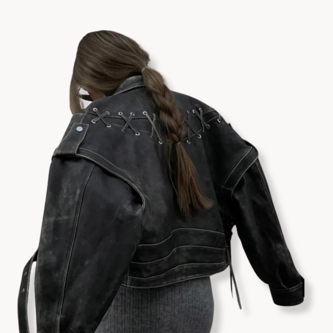 Jacke Damen | Kurz & Rockig im Used-Look