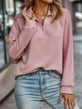 Damen Casual Stehkragen Reißverschluss Strickpullover