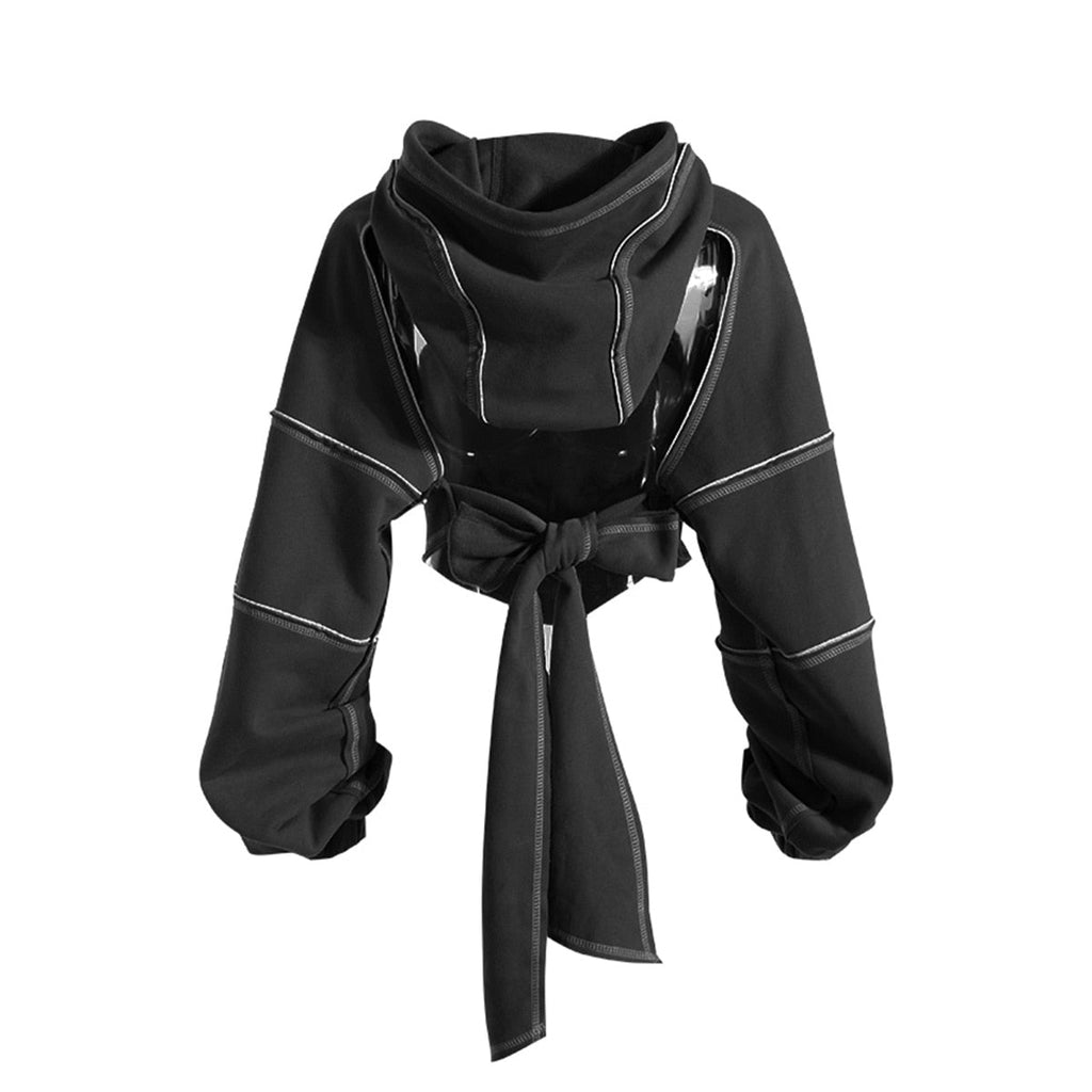 Kapuzenpullover Damen | Cropped & Cut-Out-Details