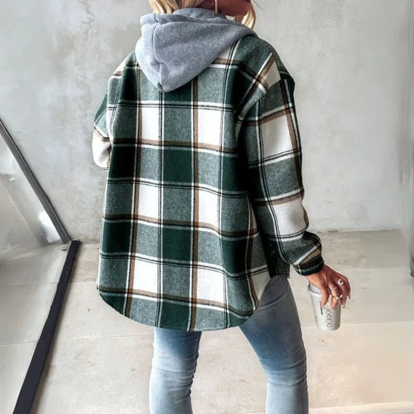 Kapuzenpullover Damen | Kapuze & Knopfleiste