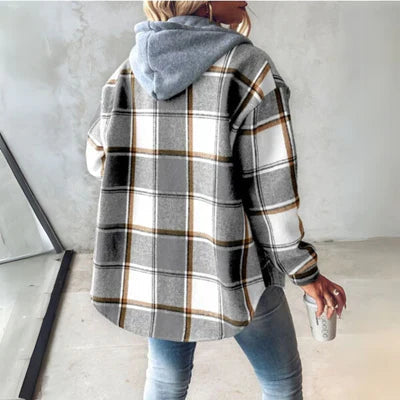 Kapuzenpullover Damen | Kapuze & Knopfleiste