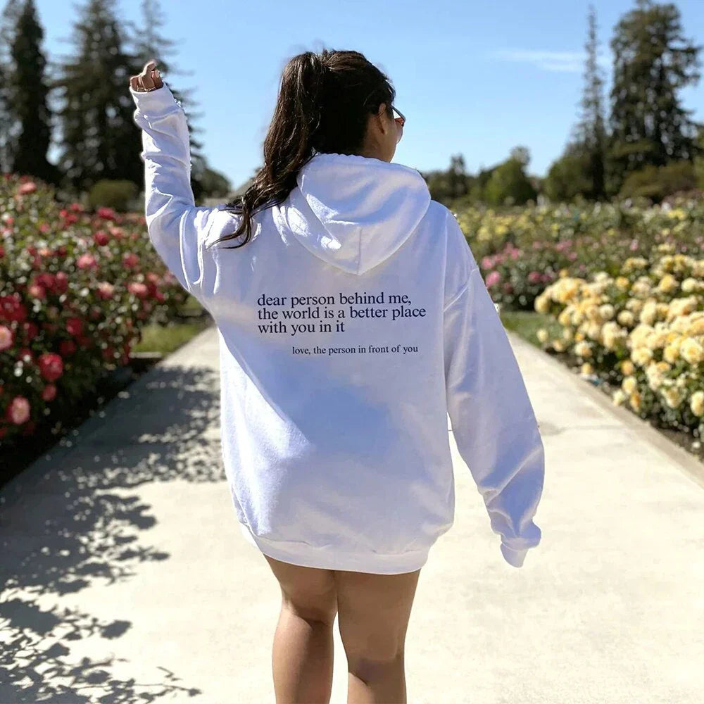 Kapuzenpullover Damen | Message-Print & Kapuze
