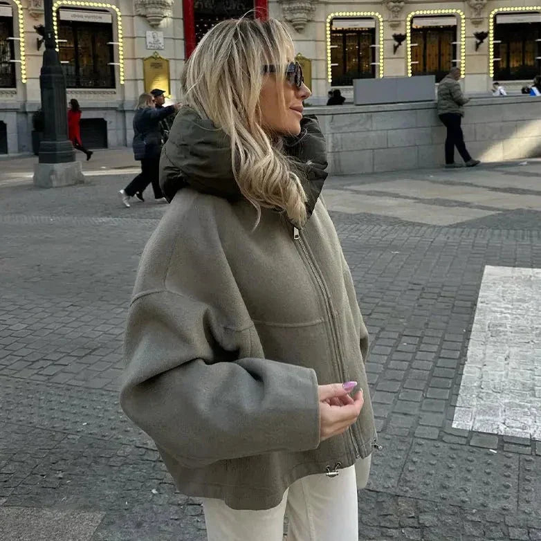 Kapuzenpullover Damen | Steppkapuze & Oversized