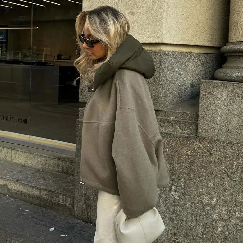 Kapuzenpullover Damen | Steppkapuze & Oversized