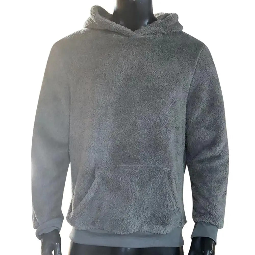 Kapuzenpullover Herren | Teddy-Stil & Kängurutasche