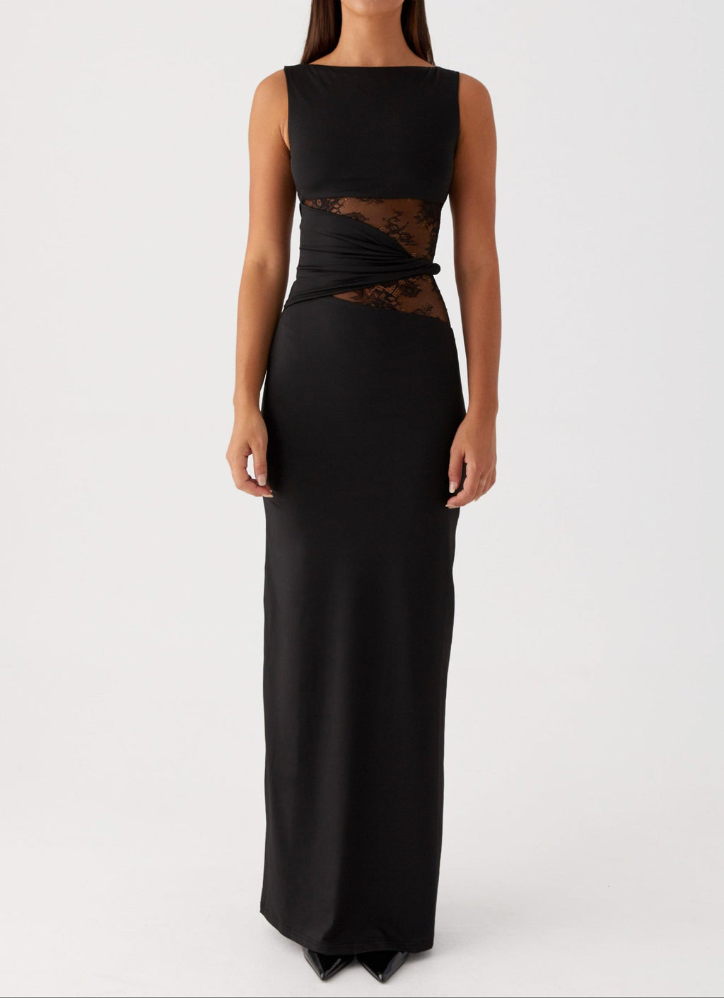 Delfina | Damen Schwarzes Maxikleid – Elegantes Schwarzes Kleid Hochzeit & Abend 2026