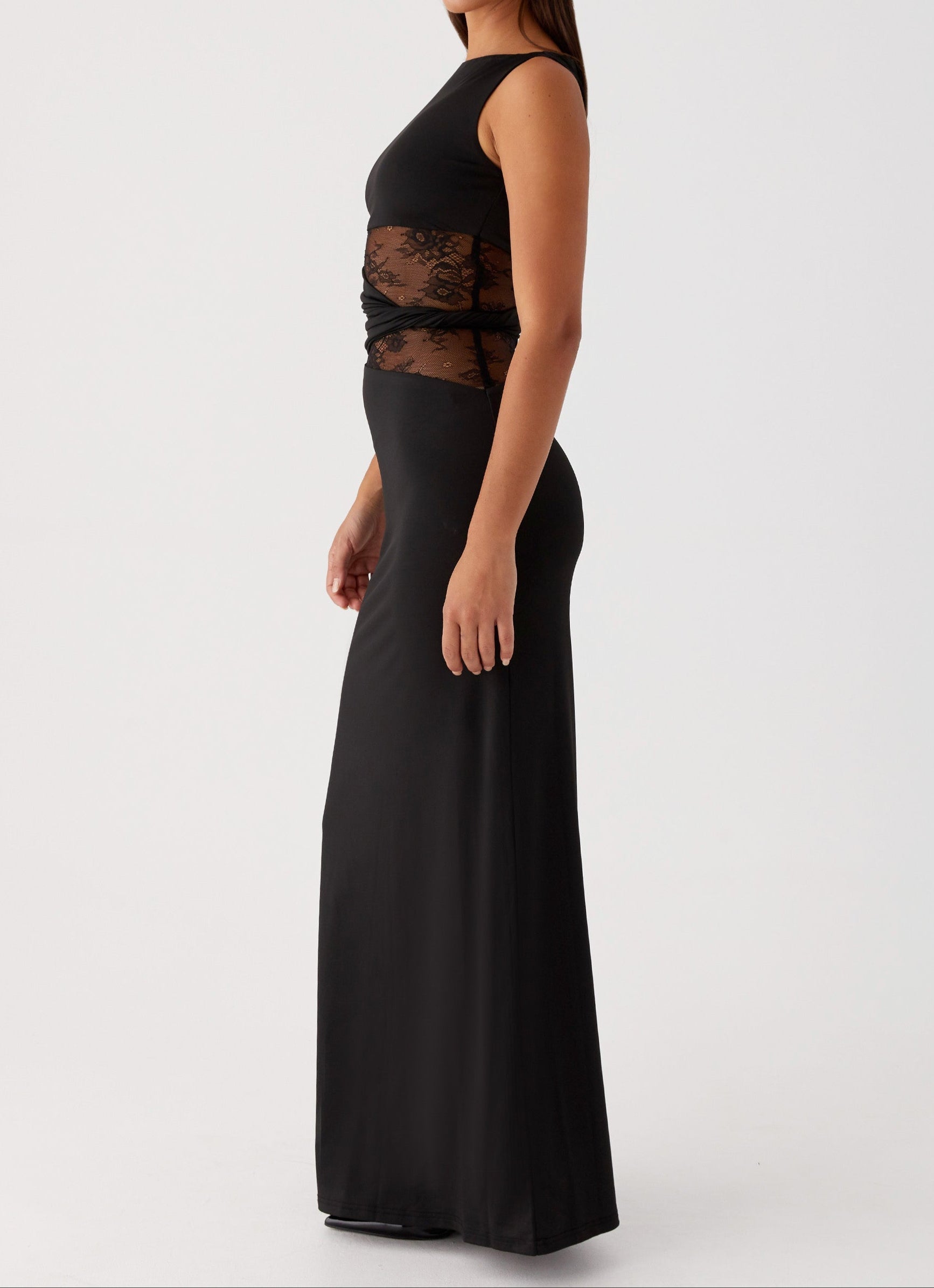 Delfina | Damen Schwarzes Maxikleid – Elegantes Schwarzes Kleid Hochzeit & Abend 2026