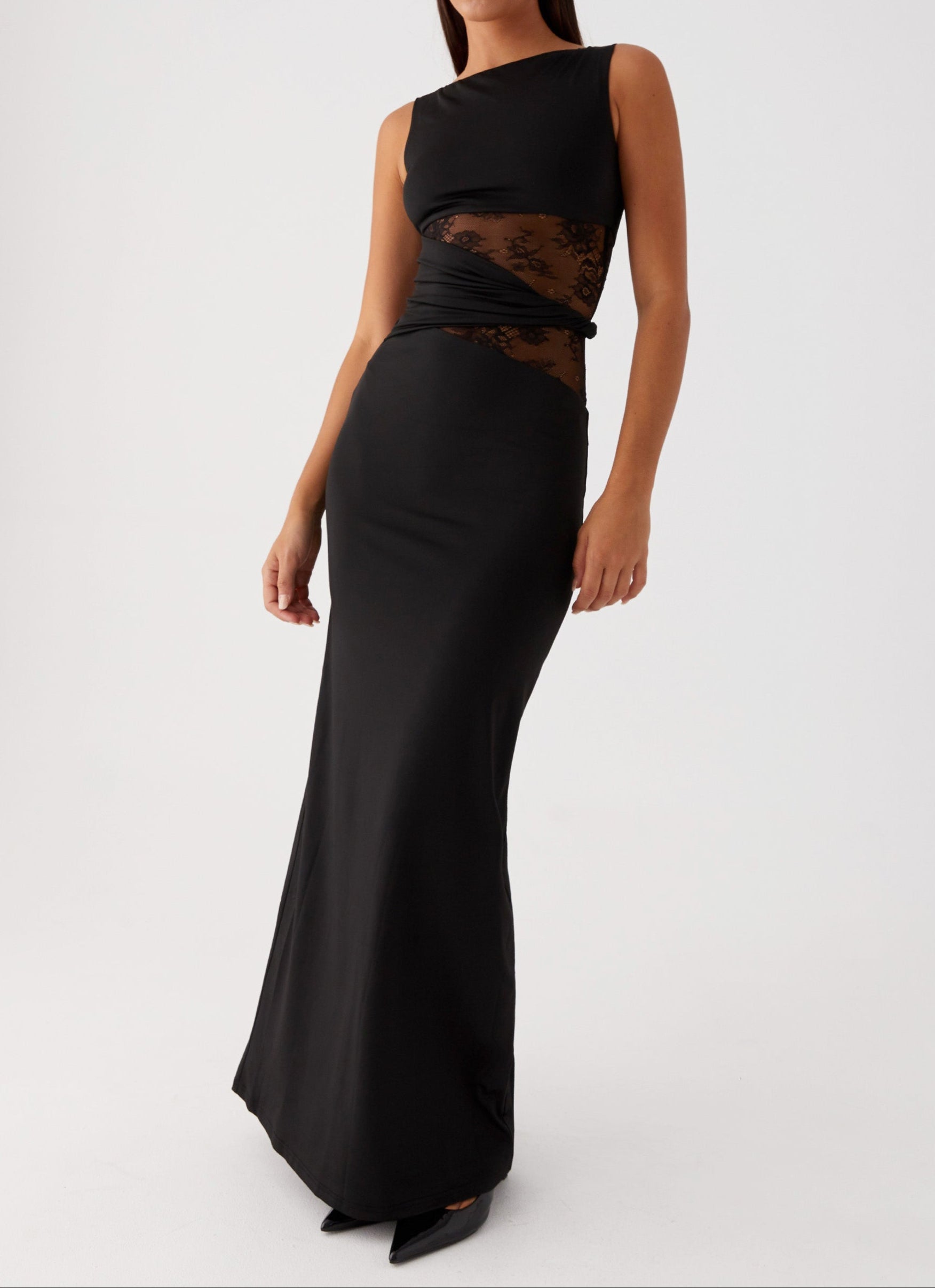 Delfina | Damen Schwarzes Maxikleid – Elegantes Schwarzes Kleid Hochzeit & Abend 2026
