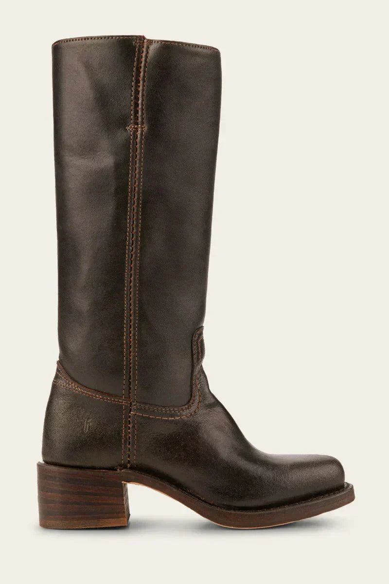 Klassische Damen-Lederstiefel mit Blockabsatz – Robustes, handgefertigtes Design für zeitlosen Stil