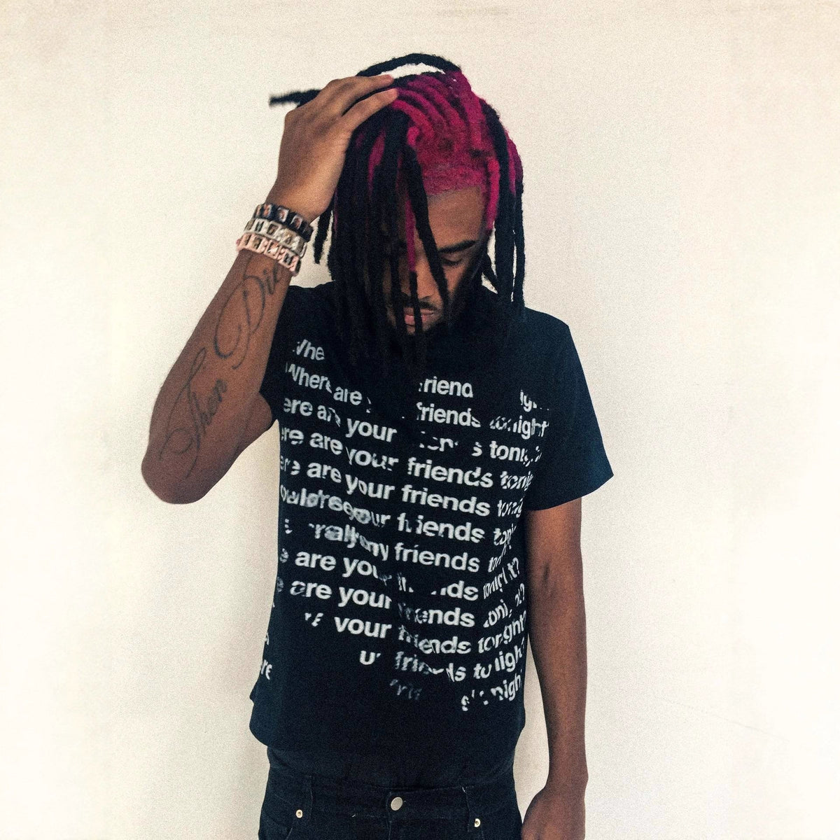 Kurzarm T Shirt Herren | Oversized Allover-Print im Streetwear-Stil